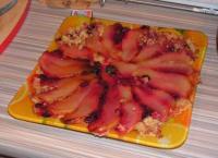 Рассыпчатый пирог  с грушей и клюквой