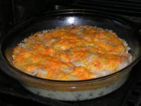Рыба,запечённая с рисом и овощами