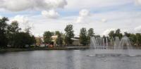 День города Колпино, сентябрь 2007 г. Разлив р. Ижоры. Фонтан.